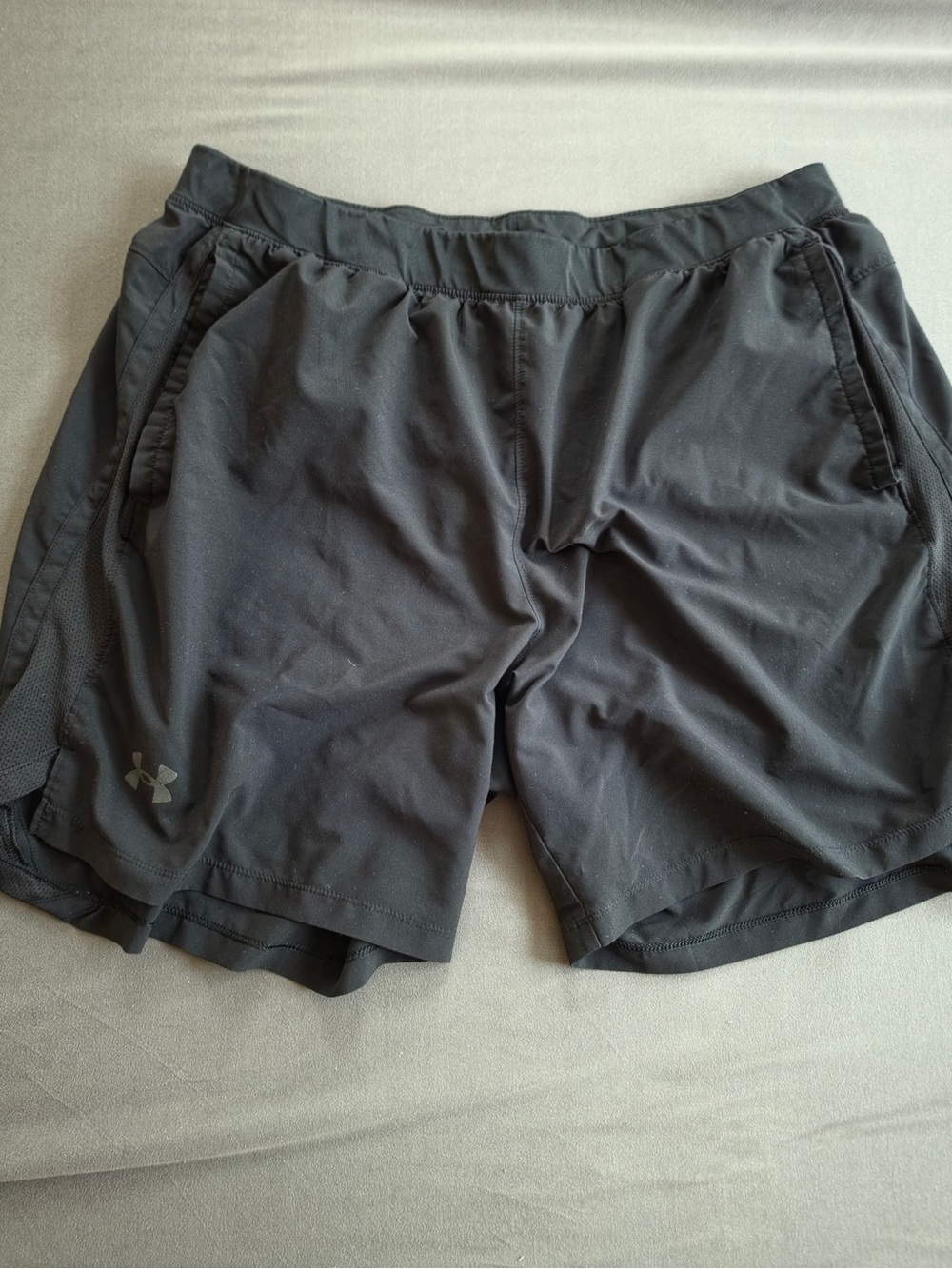 Under Armour Black Athletic Training Shorts with Logo